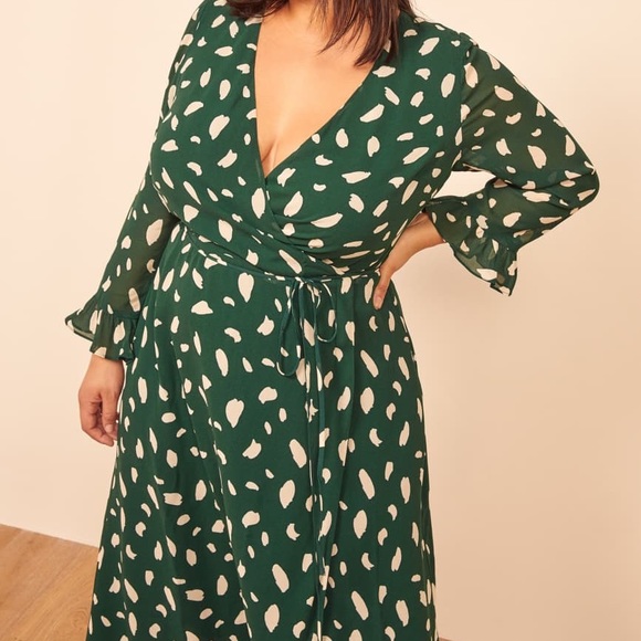 Reformation Mulberry Dress - L - Green - Picture 7 of 8